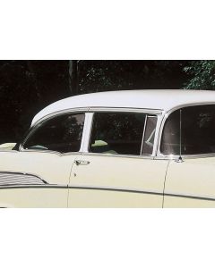 Chevy Side Glass Set, Installed In Lower Channels, Clear, 2-Door Sedan, 1955-1957