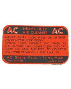 Chevy 4-Barrel Air Cleaner Decal, 1955-1957