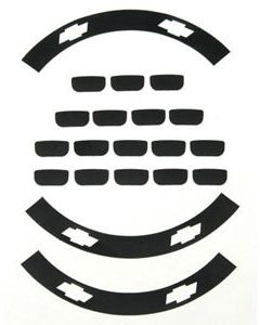 Wheel Cover Decal Set,Bel Air,1956