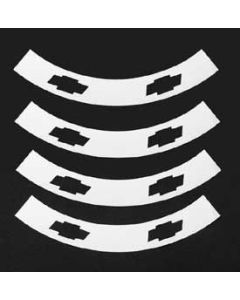 Chevy Wheel Cover Decal Set, Bel Air, 1955