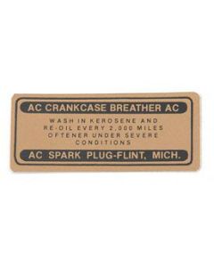 Oil Cap Breather Decal,55-63