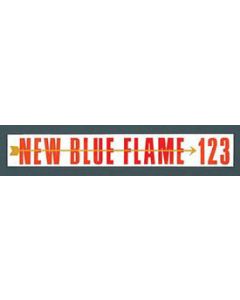 Chevy Valve Cover Decal, Blue Flame, 235ci, 123hp, 6-Cylinder, 1955