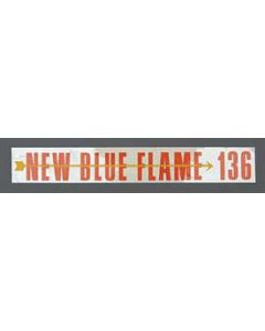 Chevy Valve Cover Decal, 6-Cylinder, Blue Flame 136, 1955
