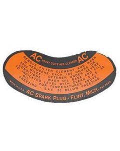 Chevy Air Cleaner Decal, 2 x 4-Barrel Carburetors Engine, 1955-1957