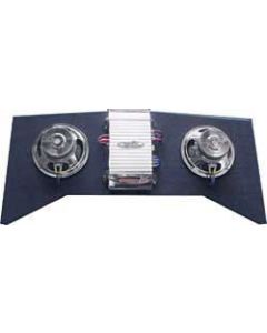 Chevy Speaker Panel, Backseat Driver, With 8" Subwoofers & BOSS 400 Watt Amp, 1955-1957