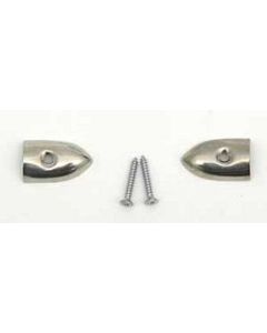 1955-1957 Chevy  Convertible  Top Rear Outside Welting Stainless Steel Tips