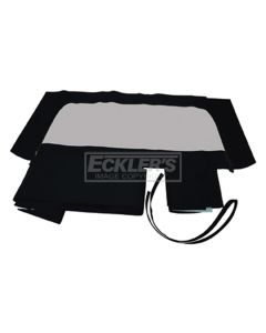 Chevy Convertible Top, Stayfast Custom Cloth, Black, 1955-1957