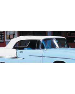 Chevy Convertible Top, With Correct Stitching, White, 1955-1957