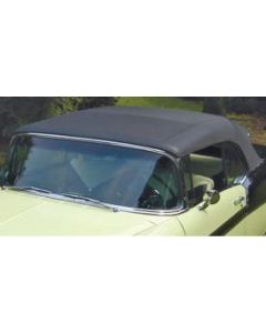 Chevy Convertible Top, With Correct Stitching, Black, 1955-1957