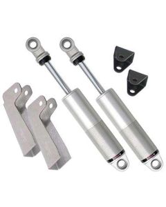 Full Size Chevy Front Air Ride Shock Relocation Kit W/ RQ Series Shocks, CoolRide, Impala & Caprice, 1965-1970