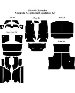 Chevy Insulation, QuietRide, AcoustiShield, Complete Kit, 4Door Sedan, 1959-1960