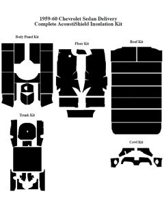 Chevy Insulation, QuietRide, AcoustiShield, Complete Kit, Sedan Delivery, 1959-1960
