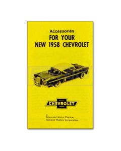 Full Size Chevy Accessory Book, Small, 1958