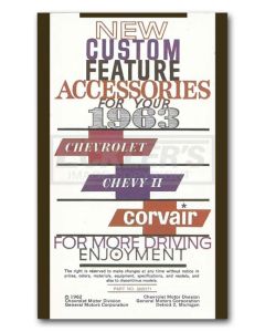 Full Size Chevy Custom Features Manual, Small, 1963