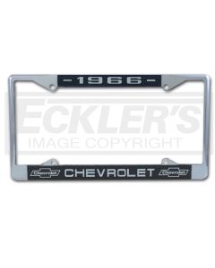Full Size Chevy License Plate Frame With Chevy Bowtie And Year, 1958-1976