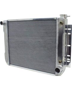 Full Size Chevy Aluminum Radiator, Automatic Transmission, Polished Finish, 1959-1972