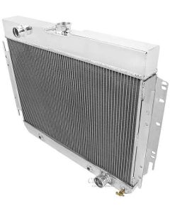 Chevy Champion Aluminum Radiator, Three Row, Bracket Mount,1963-1968