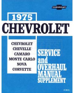 Full Size Chevy, Service Manual, Supplement, 1975