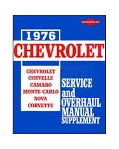 Full Size Chevy, Service Manual, Supplement, 1976
