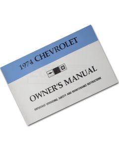 Full Size Chevy, Owners Manual, 1974