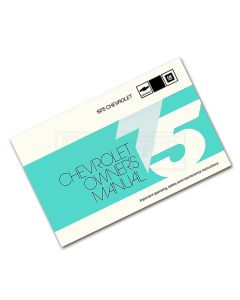 Full Size Chevy, Owners Manual, 1975