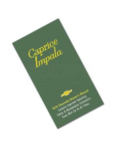 Full Size Chevy, Owners Manual, 1979