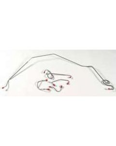 Full Size Chevy Brake Line Set, Front, Steel, For Cars WithFactory Power Disc Brakes, 1971-1973
