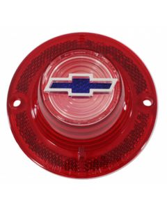 Full Size Chevy Back-Up Light Lens, With Blue Dot Bowtie Logo, 1962
