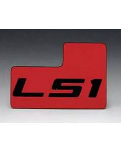 LS Conversion Throttle Body ID Plate, LS1, Red/Black