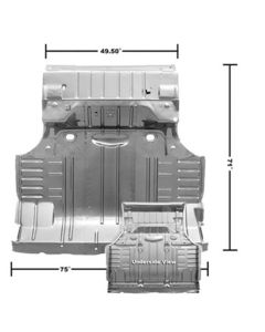 Full Size Chevy Trunk Floor, Complete, 1965