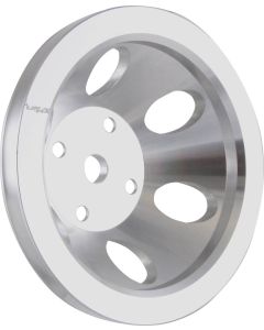 Chevy Small Block Aluminum Water Pump Pulley, Long Water Pump, 1 Groove