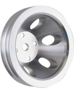 Chevy Small Block Aluminum Water Pump Pulley, Long Water Pump, 2 Groove