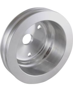 Chevy Small Block Aluminum Crankshaft Pulley, Long Water Pump, 2 Groove