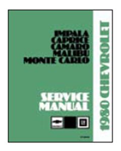 Full Size Chevy, Service Manual, 1980