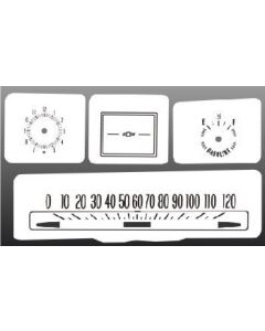 Chevrolet® Impala Caprice White Face Gauges Overlay, 1968