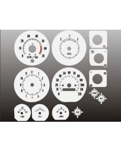 Chevrolet® Monte Carlo White Face Gauge Overlay, 1970..1972