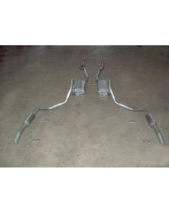 Late Great Chevy - Dual Exhaust System, Small Block With Resonators, Except Station Wagon, 1965-1968