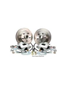Late Great Chevy - Front Disc Brake Conversion Kit For Stock Spindles, Basic With Drilled And Slotted Rotors, Manual Brakes, 1965-1968