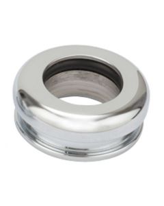 Bezel, Sliding, Chrome Plated Billet Aluminum, Lokar, 5/8" Inner Diameter