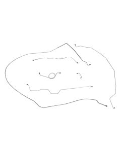 1966 Chevrolet Impala Hardtop Manual Drum Brake Line Kit 6pc, Stainless