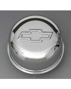 Intake Oil Fill Tube Cap,Chrome, Push-In,Bowtie Logo,55-72