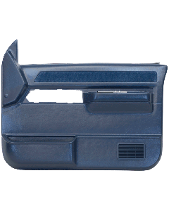 Chevy-GMC Truck Door Panels, Front With Includes Padded Arm Rests, Window Crank Panel, Coordinated Cloth Inserts, 1988-1994
