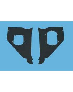 Chevy Kick Panels, Black, 1955