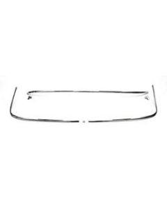 Chevy Rear Glass Set, Stainless Steel, Restored, Sedan, 1955-1957