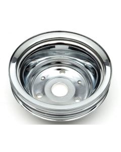 El Camino Balancer Pulley, Chrome, Double Groove (SB) 1969-72