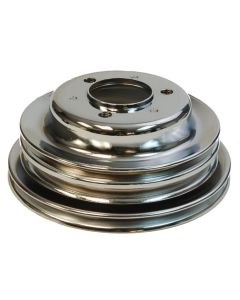El Camino  Balancer Pulley, Chrome, Triple Groove (BB),  1969-72