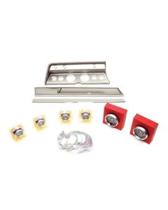 El Camino Instrument Cluster Panel, Aluminum Finish, With Carbon Fiber Series Gauges, 1967