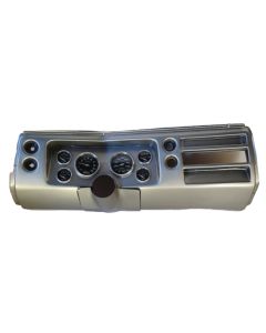 El Camino Instrument Cluster Panel, Aluminum Finish, With Carbon Fiber Series Gauges, 1968