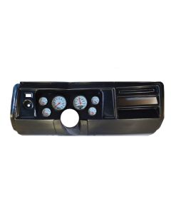 El Camino Instrument Cluster Panel, Carbon Fiber Finish, With Phantom Gauges, 1969
