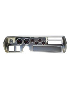 El Camino Instrument Cluster Panel, Super Sport (SS) Style, Aluminum Finish, With Sport Comp Gauges, 1970-72